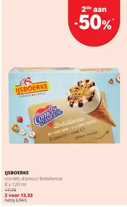 Eurospar Ijsboerke cornets d'amour bresilienne aanbieding
