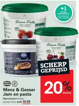 Sligro Menz & Gasser Jam en pasta aanbieding