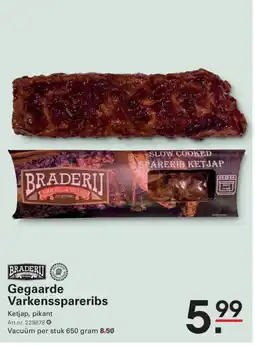 Sligro Gegaarde Varkenssspareribs aanbieding