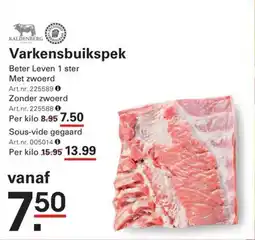 Sligro Varkensbuikspek aanbieding