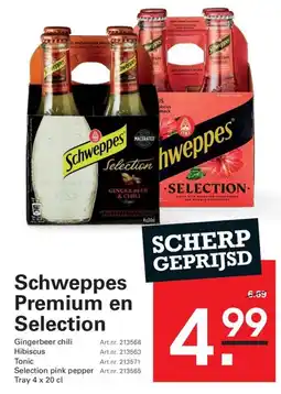 Sligro Schweppes Premium en Selection aanbieding