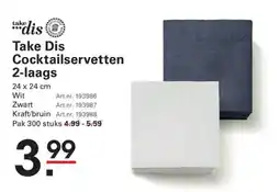 Sligro Take Dis Cocktailservetten aanbieding