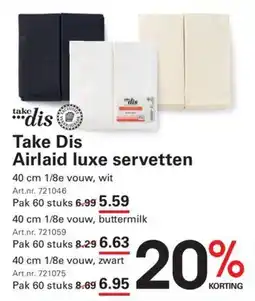 Sligro Take Dis Airlaid luxe servetten aanbieding