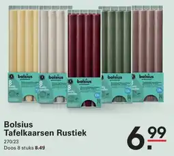 Sligro Bolsius Tafelkaarsen Rustiek aanbieding