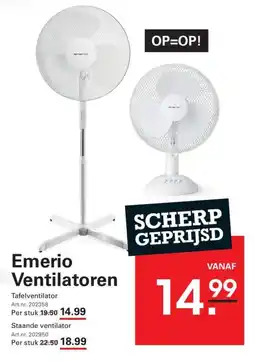 Sligro Emerio ventilatoren aanbieding