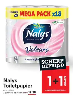 Sligro Nalys toiletpapier aanbieding
