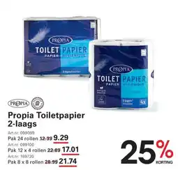 Sligro Propia Toilet papier 2-laags aanbieding