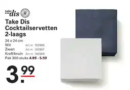 Sligro Take Dis Cocktailservetten aanbieding