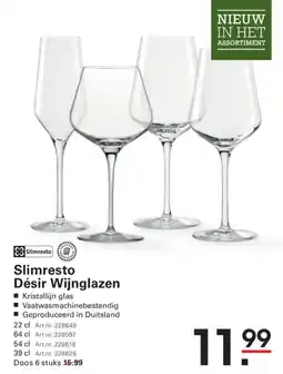 Sligro Slimresto Désir Wijnglazen aanbieding