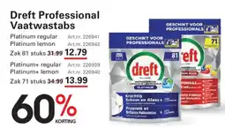 Sligro Dreft Professional Vaatwastabs aanbieding