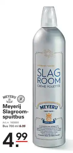 Sligro Meyerij Slagroom-spuitbus aanbieding