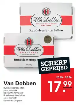 Sligro Van Dobben rundvleescroquetten aanbieding