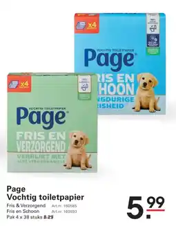 Sligro Page vochtig toiletpapier aanbieding