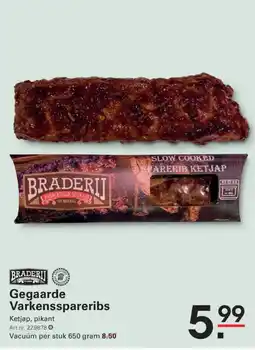 Sligro Gegaarde Varkensspareribs aanbieding