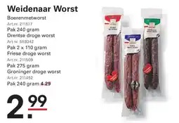 Sligro Weidenaar worst aanbieding