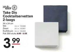Sligro Take Dis Cocktailservetten aanbieding