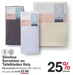 Sligro Slimline servetten en tafelkleden kely aanbieding