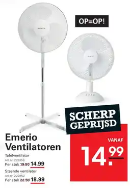 Sligro Emerio ventilatoren aanbieding