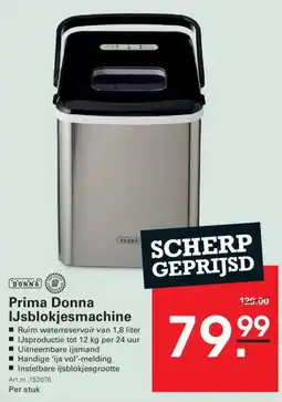 Sligro Prima Donna Ijsblokjesmachine aanbieding