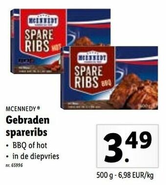 Gebraden spareribs