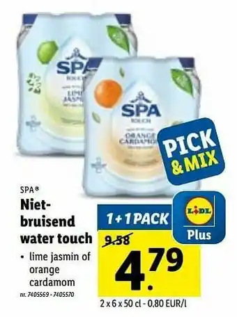 Lidl Nietbruisend water touch aanbieding
