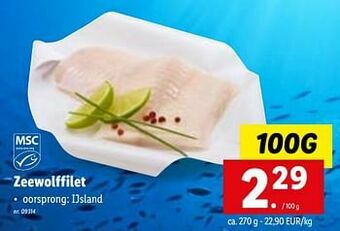 Lidl Zeewolffilet aanbieding