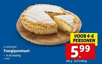 Lidl Frangipanetaart aanbieding
