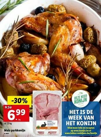 Lidl Mals parkkonijn aanbieding