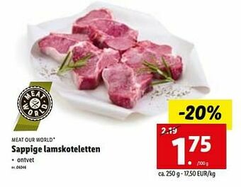 Lidl Sappige lamskoteletten aanbieding