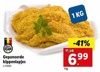Lidl Gepaneerde kippenlapjes aanbieding