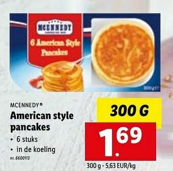 Lidl American style pancakes aanbieding