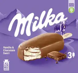 Albert Heijn Milka Vanilla & chocolate swirl aanbieding
