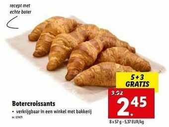 Lidl Botercroissants aanbieding