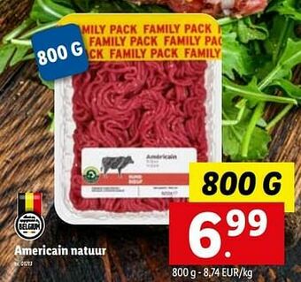 Lidl Americain natuur aanbieding