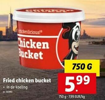 Lidl Fried chicken bucket aanbieding