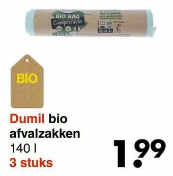 Wibra Dumil bio afvalzakken aanbieding