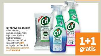 Albert Heijn Cif Sprays En Doekjes aanbieding