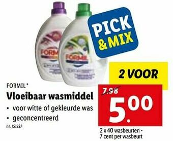 Lidl Vloeibaar wasmiddel aanbieding