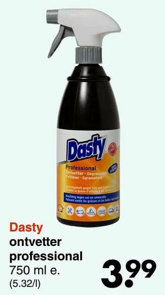 Wibra Dasty ontvetter professional aanbieding