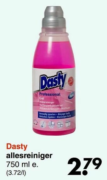 Wibra Dasty allesreiniger aanbieding