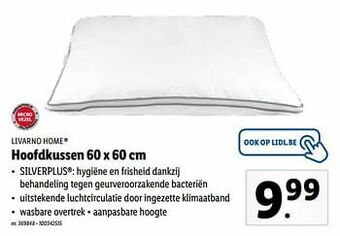 Lidl Hoofdkussen aanbieding