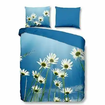 Leen Bakker Good morning dekbedovertrek Sunny - blauw - 240x200/220 cm - Leen Bakker aanbieding