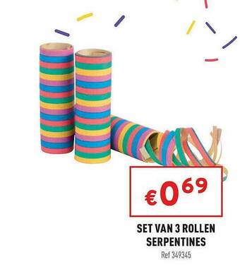 Set Van 3 Rollen Serpentines