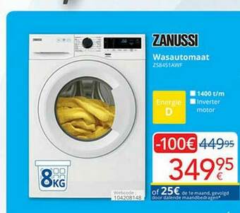 Eldi Zanussi Wasautomaat aanbieding