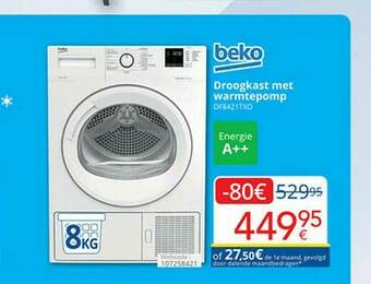 Eldi Beko Droogkast Met Warmtepomp aanbieding