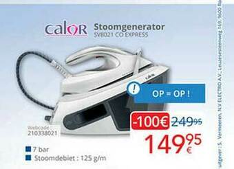Eldi Calor Stoomgenerator aanbieding
