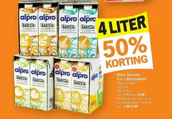 Albert Heijn Alpro Barista 4 X 1 Literpakken aanbieding