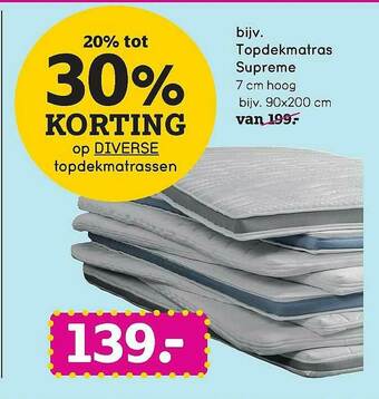 Leen Bakker Topdekmatras Supreme aanbieding