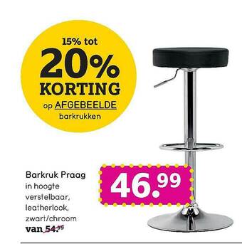 Leen Bakker Barkruk Praag aanbieding