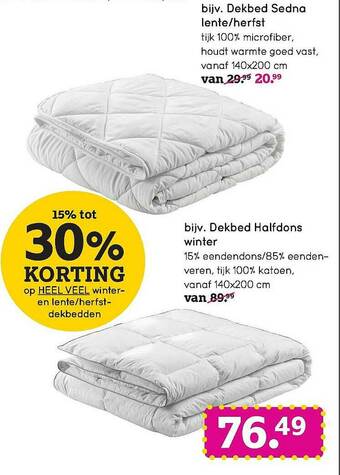 Leen Bakker Dekbed Halfdons Winter aanbieding